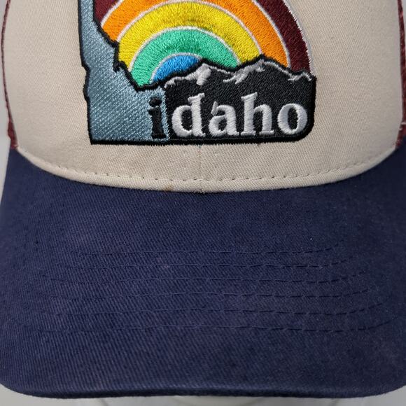 Idaho Rainbow Snapback Trucker Hat Multi One Size Mesh Back Arcadian Outfitters - Picture 3 of 10